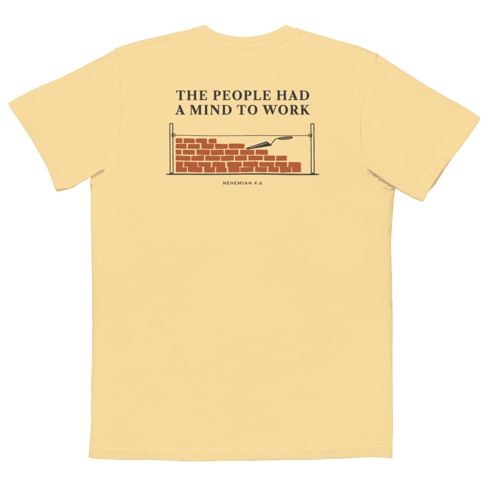 Psalmfolk A Mind to Work Pocket Tee (Butter), back