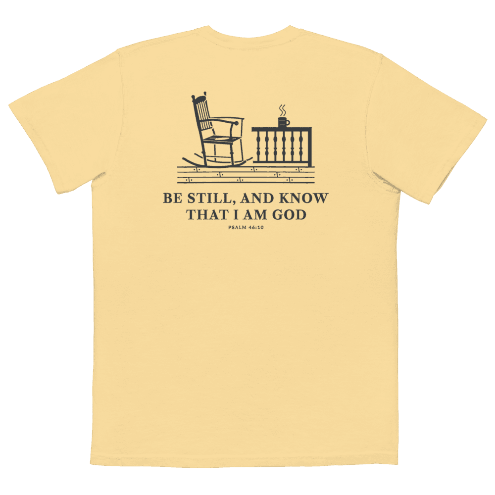 Psalmfolk Be Still Pocket Tee (Butter), back