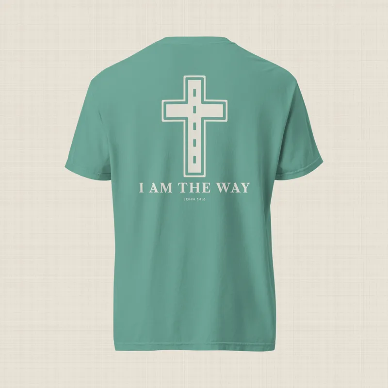 Psalmfolk I Am the Way Tee (Seafoam), back