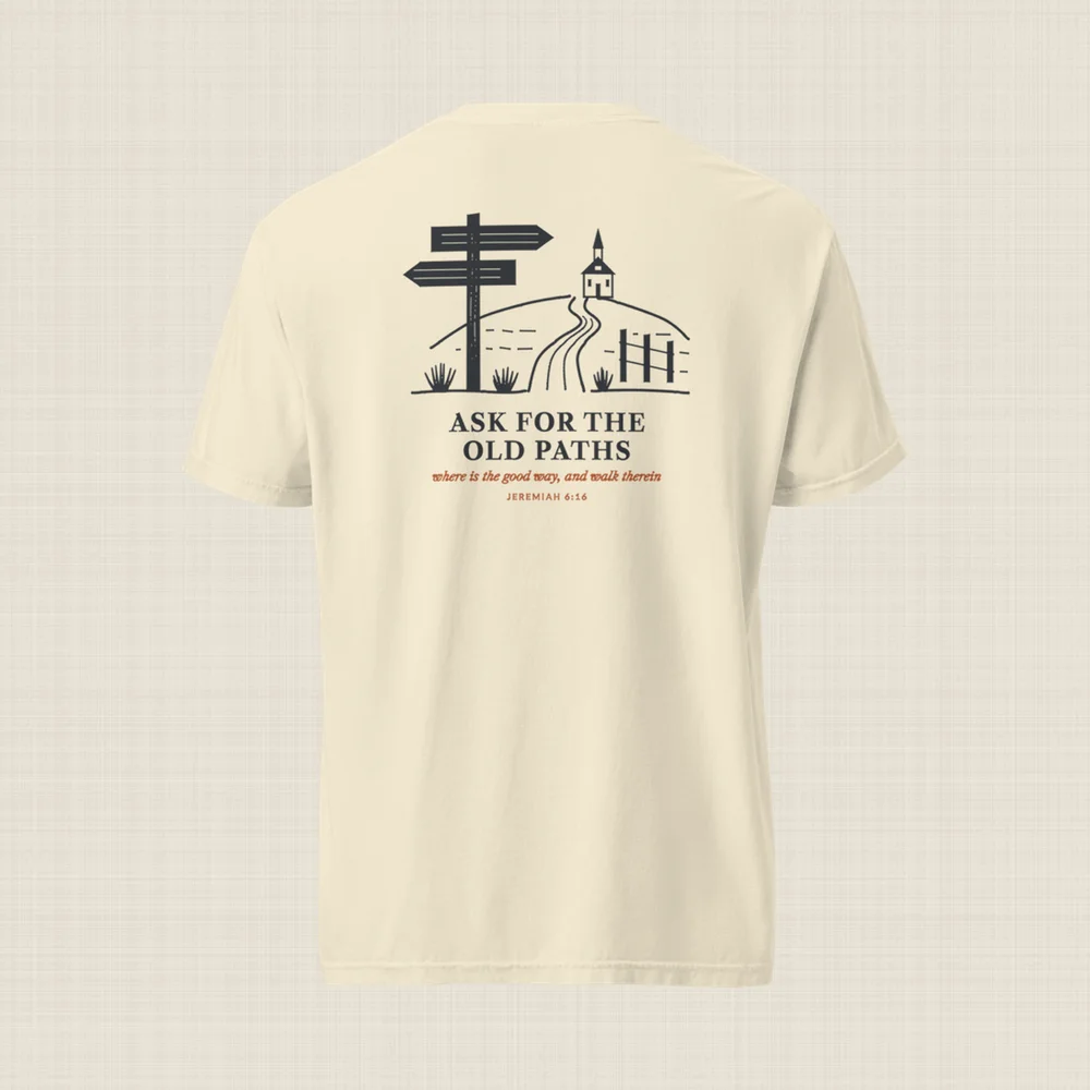 Psalmfolk Old Paths Tee (Ivory), back