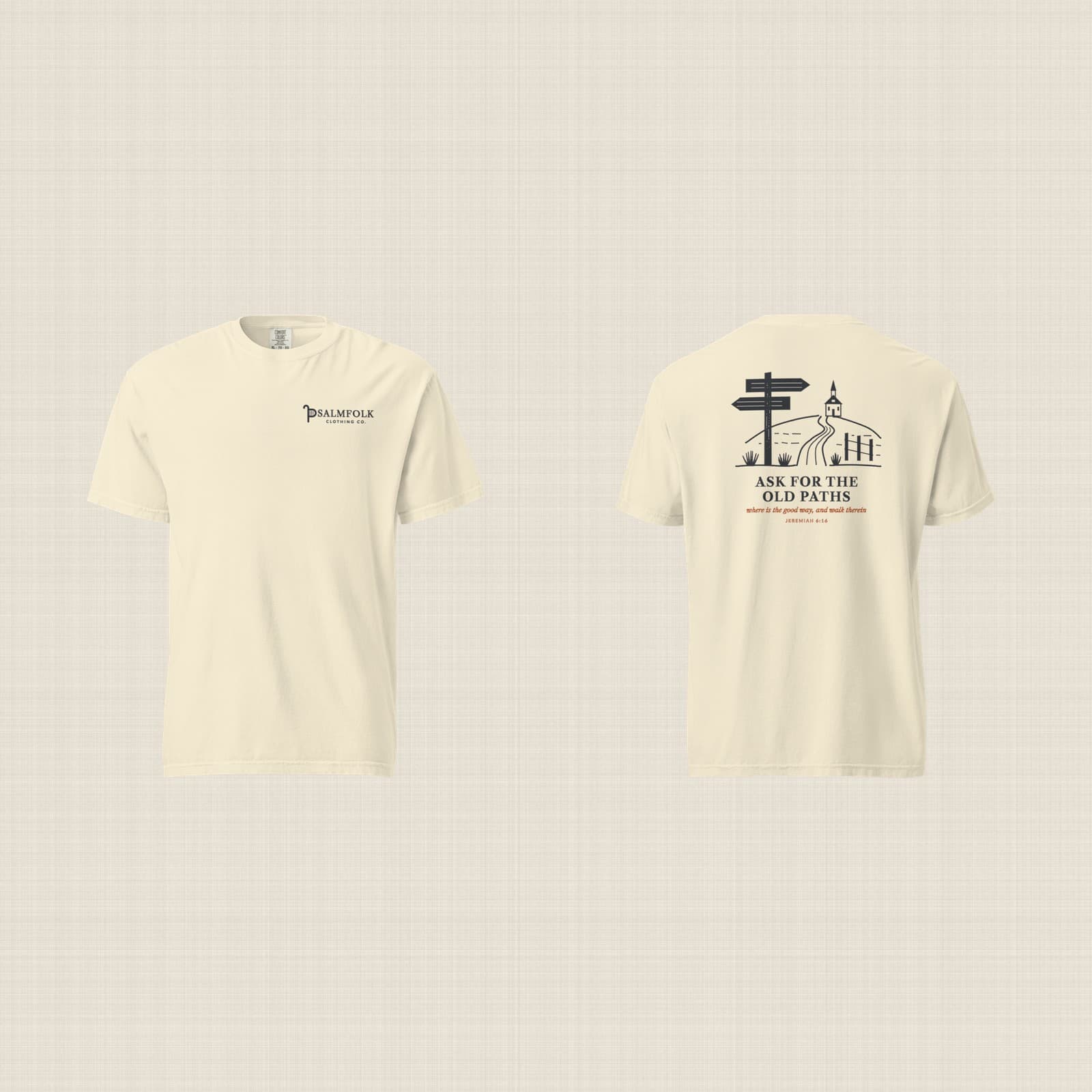 Psalmfolk Old Paths Tee (Ivory)