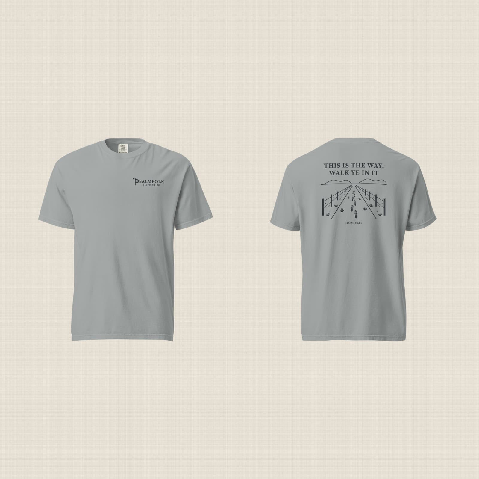 Psalmfolk Walk Ye in It Tee (Granite)