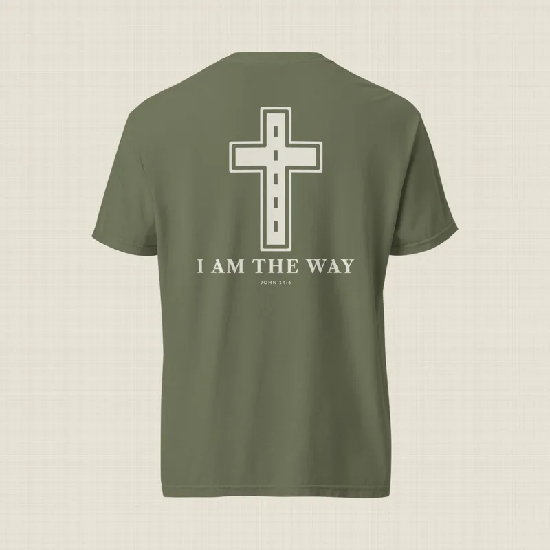 Psalmfolk I Am the Way Tee (Moss), back