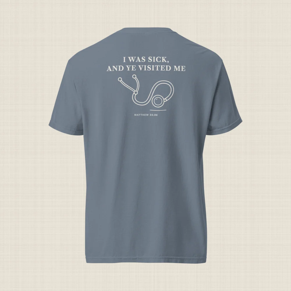 Psalmfolk I Was Sick Tee (Blue Jean), back